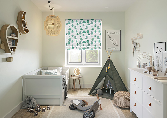 Robo Town, Emerald - Roman Blind - Image 8